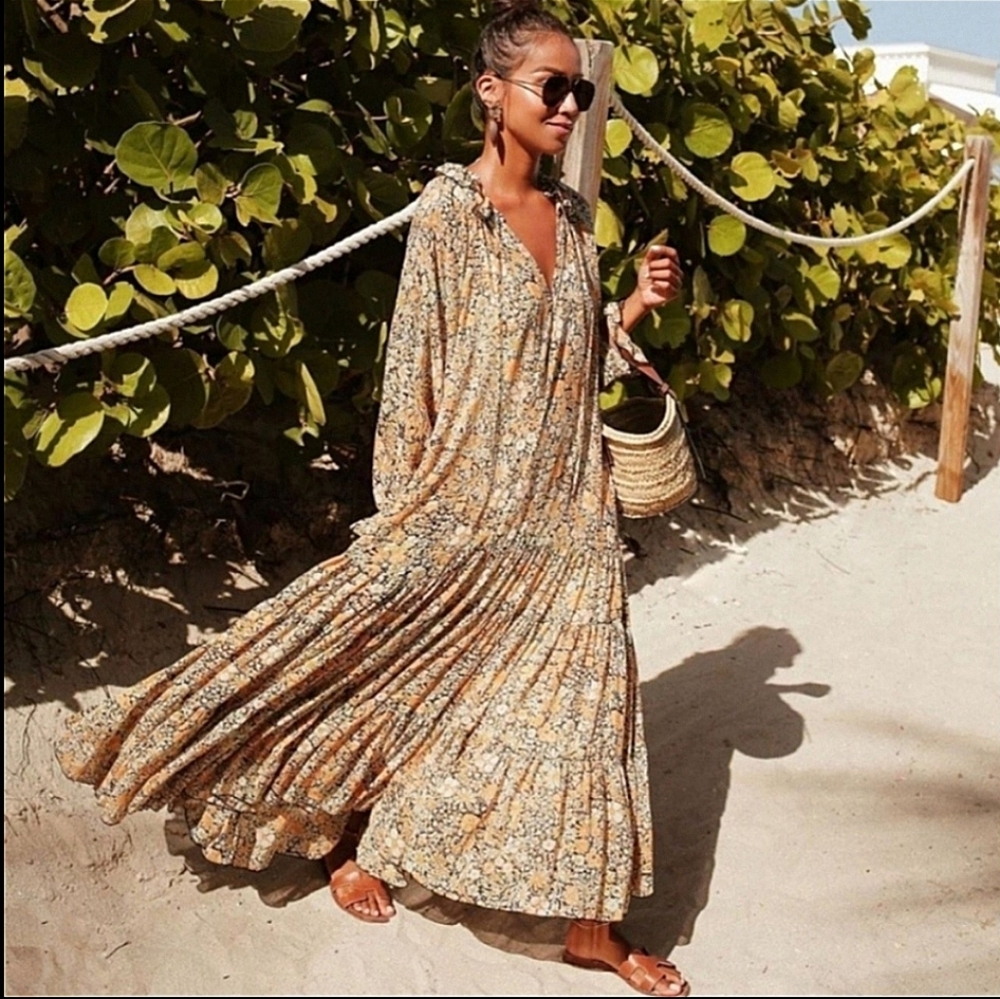 Free People Feeling Maxi Flowy Boho Dress Size XS